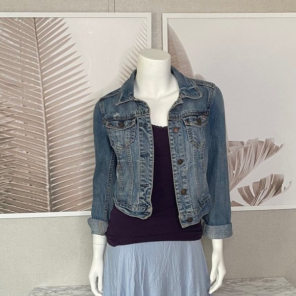 Hollister Womens Jean Jacket Small - Picture 3 of 7